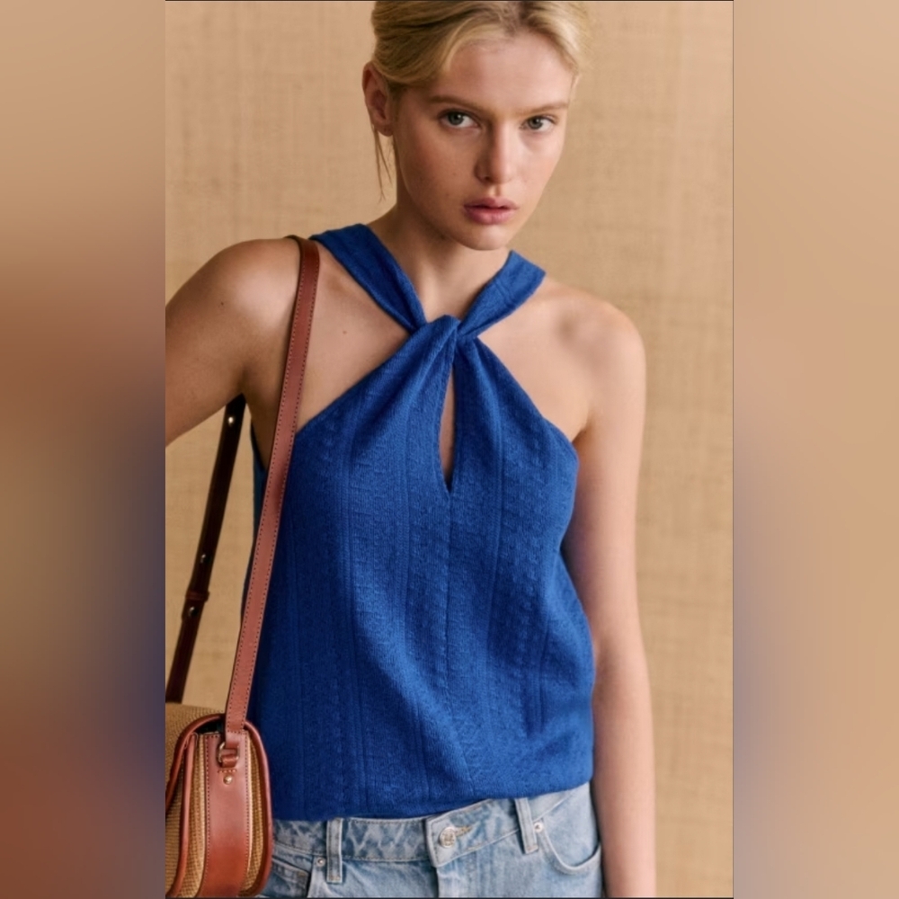 Sezane Marissa Top Electric Blue